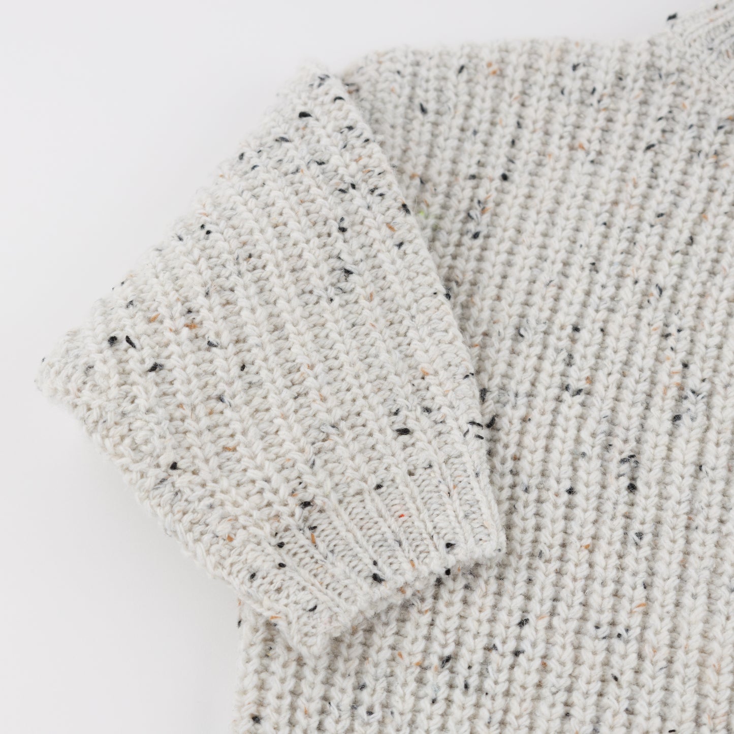 Speckle Knit Grandpa Knitted Pullover