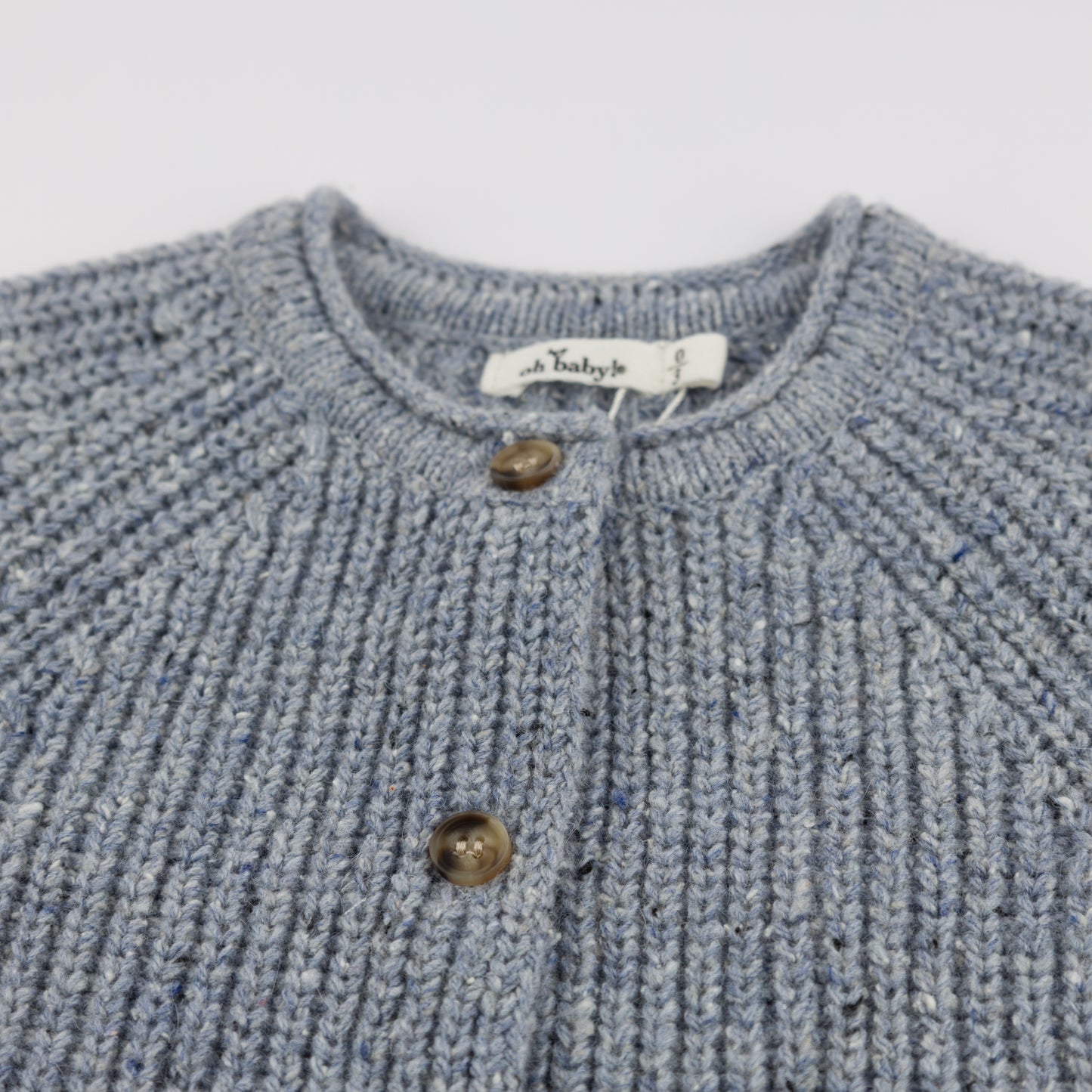 Speckle Knit Grandpa Roll Neck Cardigan