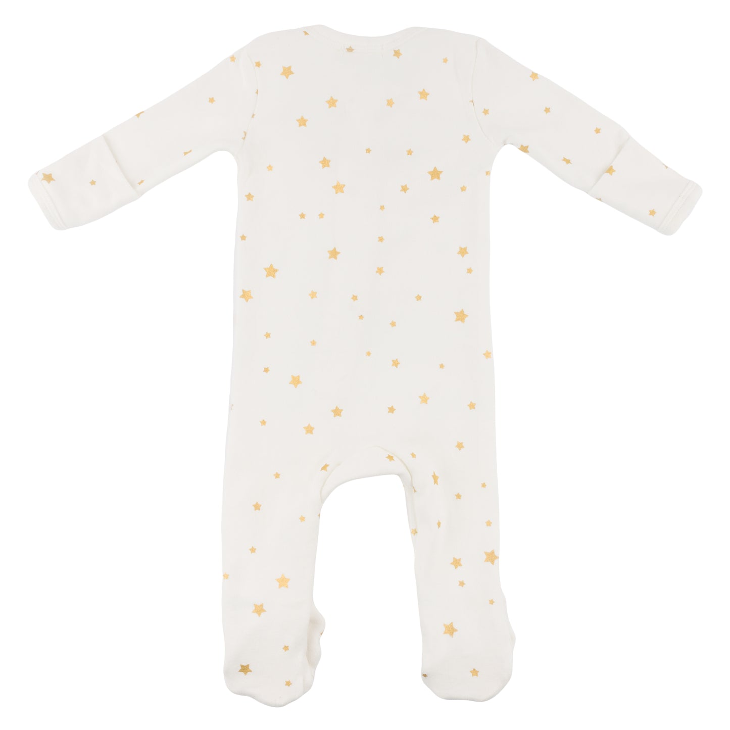 Mini Gold Star Foil Zipper Footie