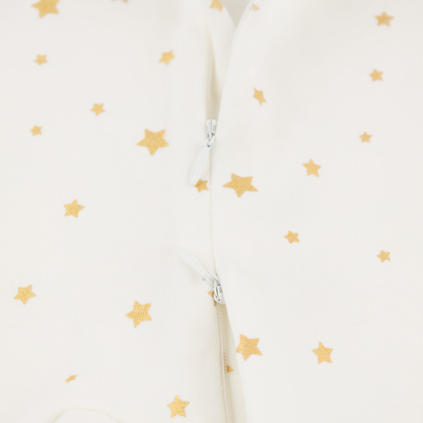 Mini Gold Star Foil Zipper Footie