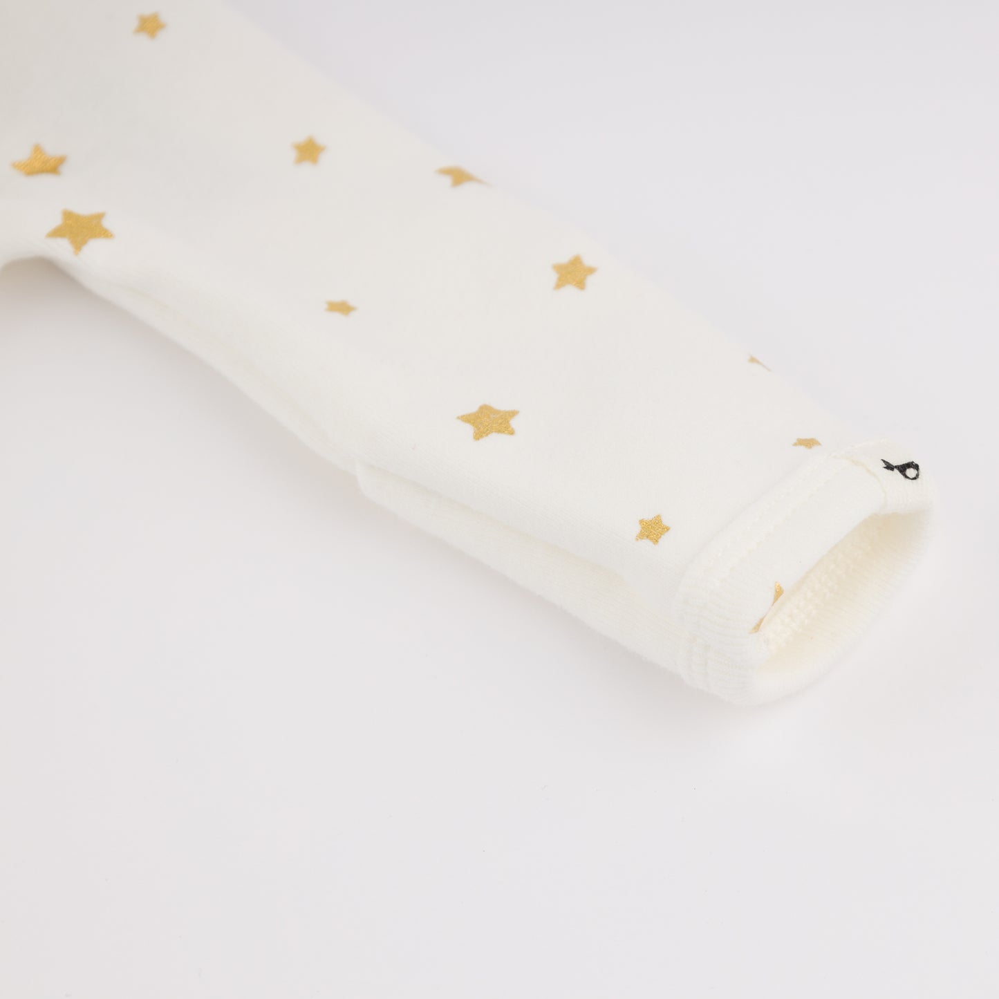 Mini Gold Star Foil Zipper Footie