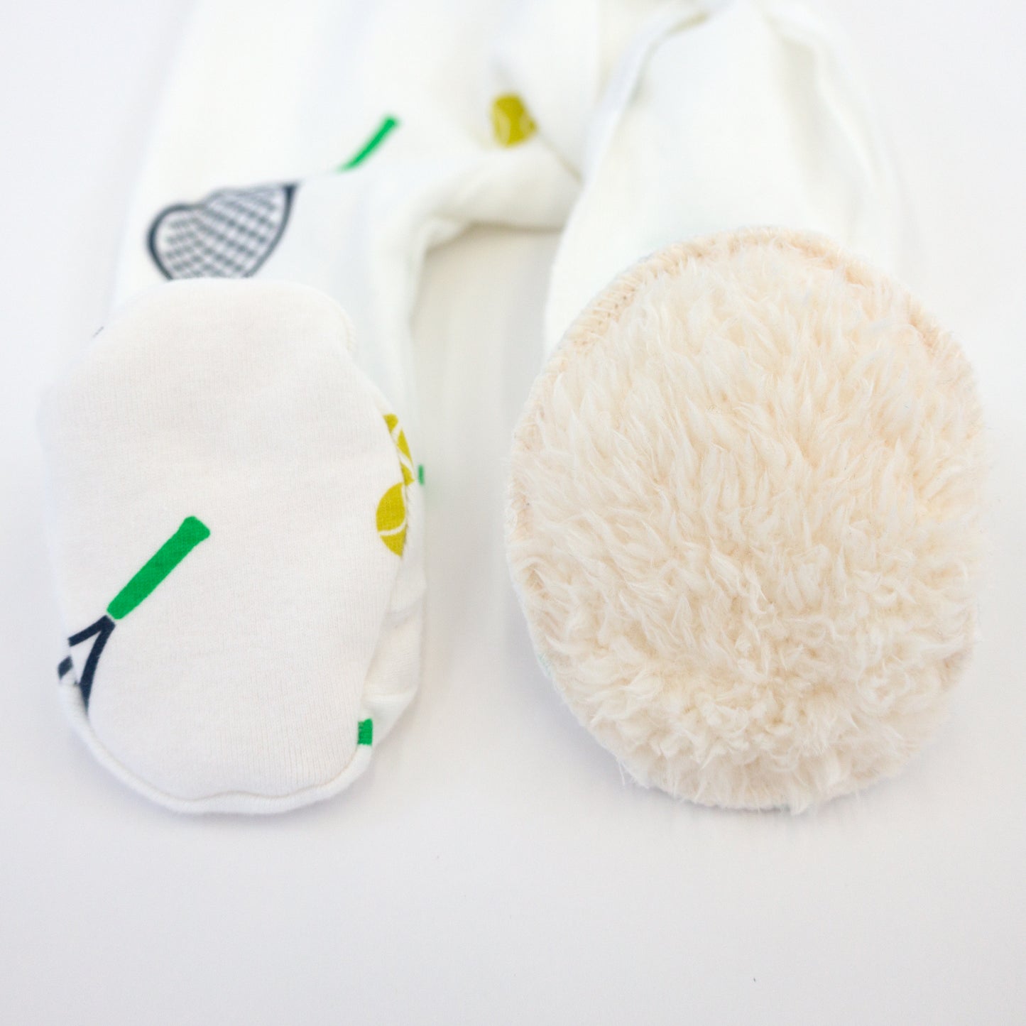 Tennis Print Zipper Footie