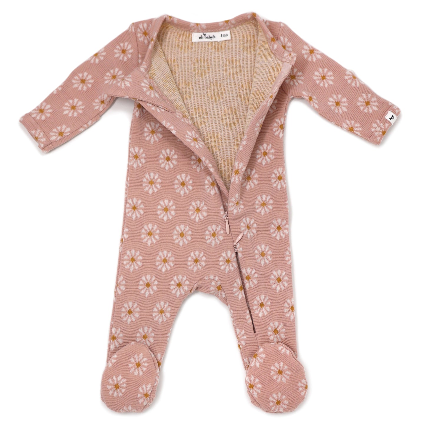 Starburst Double Knit Zipper Footie