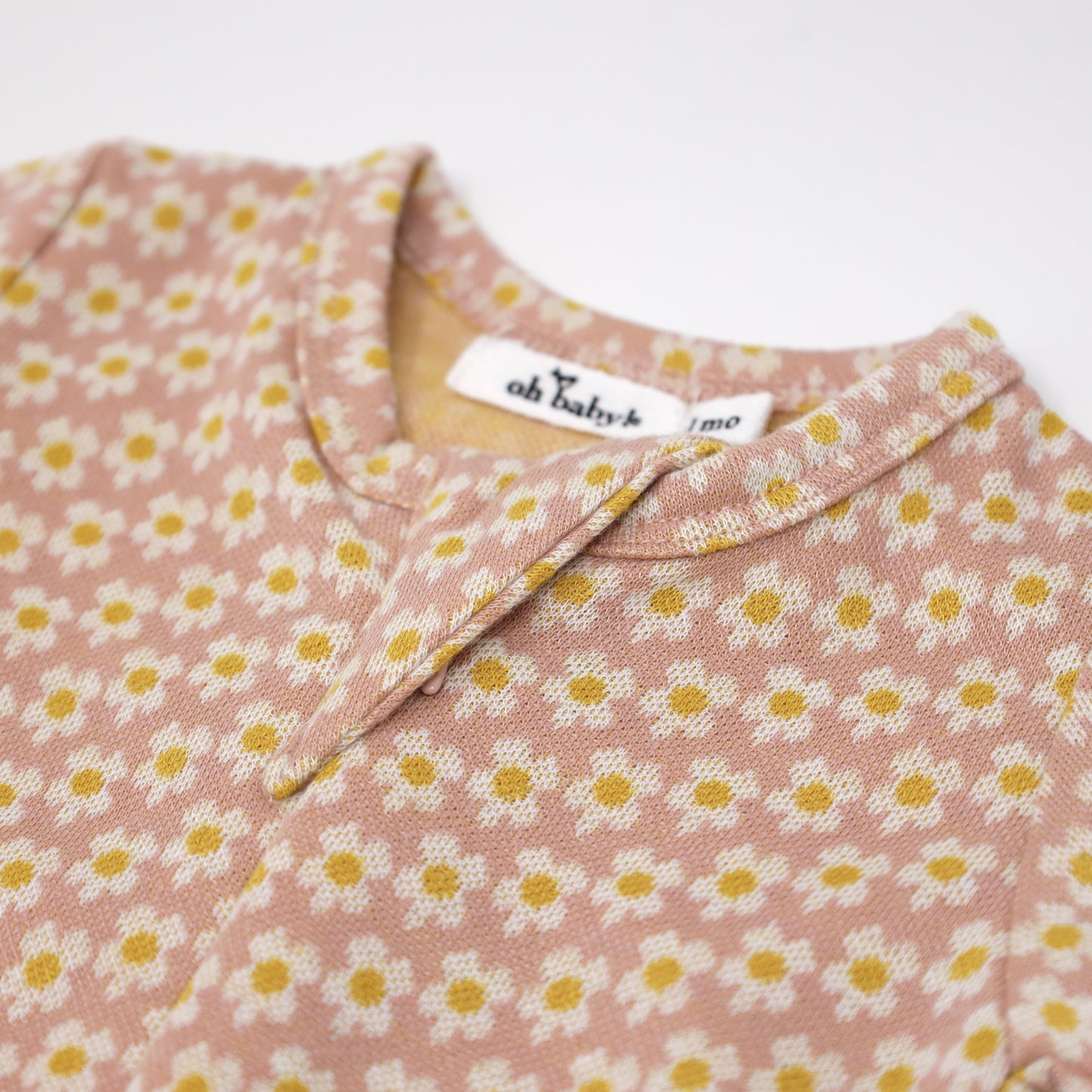 Mini Daisy Double Knit Zipper Footie