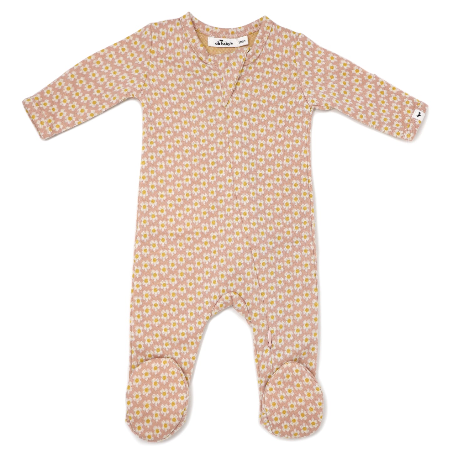 Mini Daisy Double Knit Zipper Footie