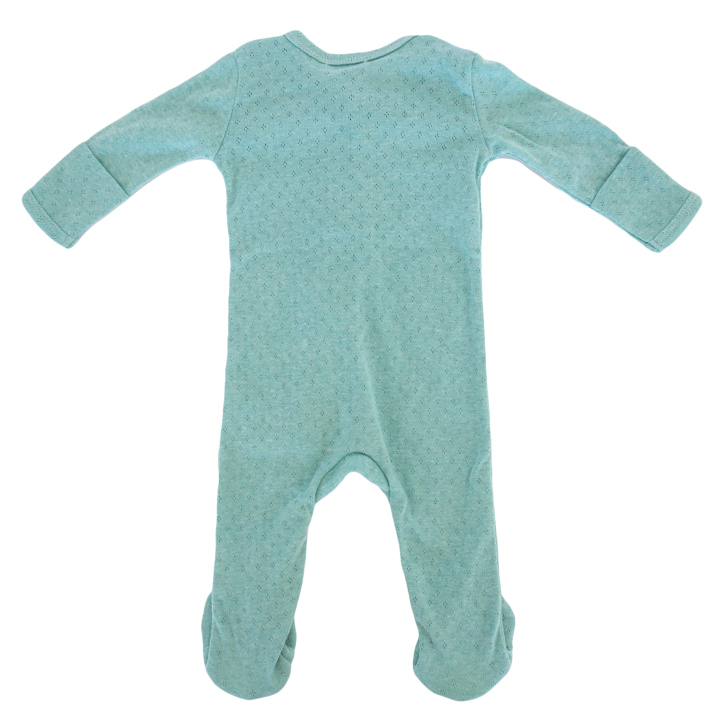 Pointelle Zipper Footie