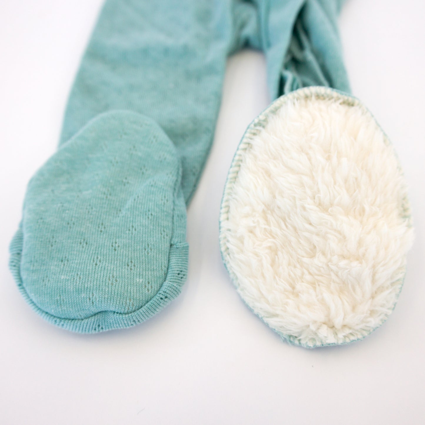 Pointelle Zipper Footie