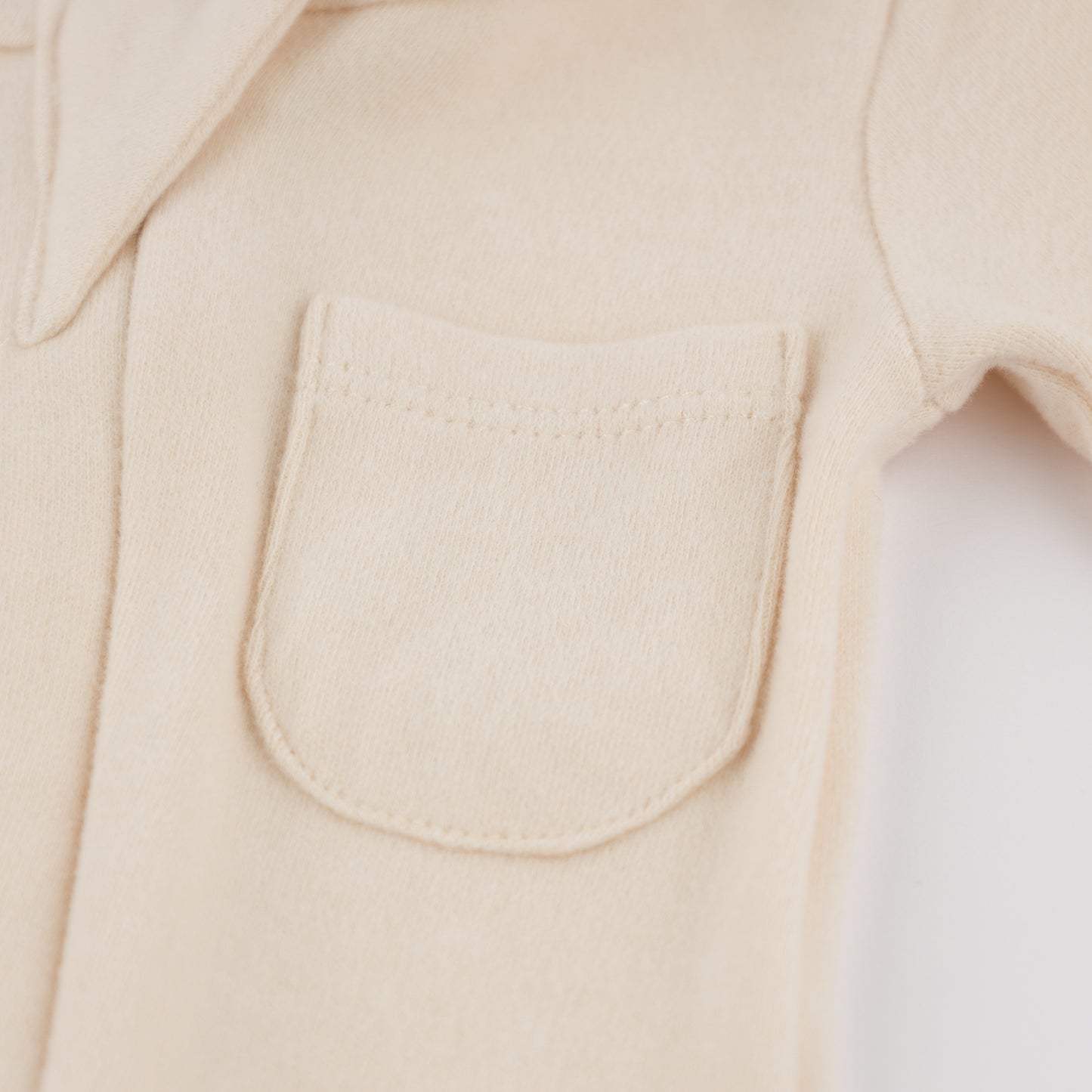 Mini Stripe Zipper Footie with Pocket