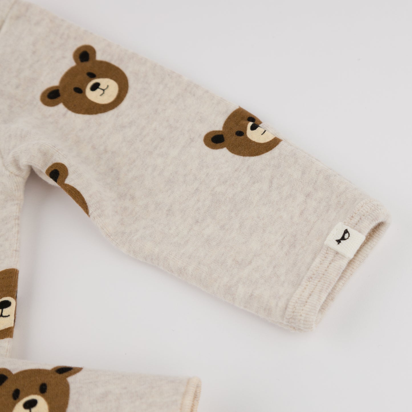Teddy Bear Face Print Knotted Gown