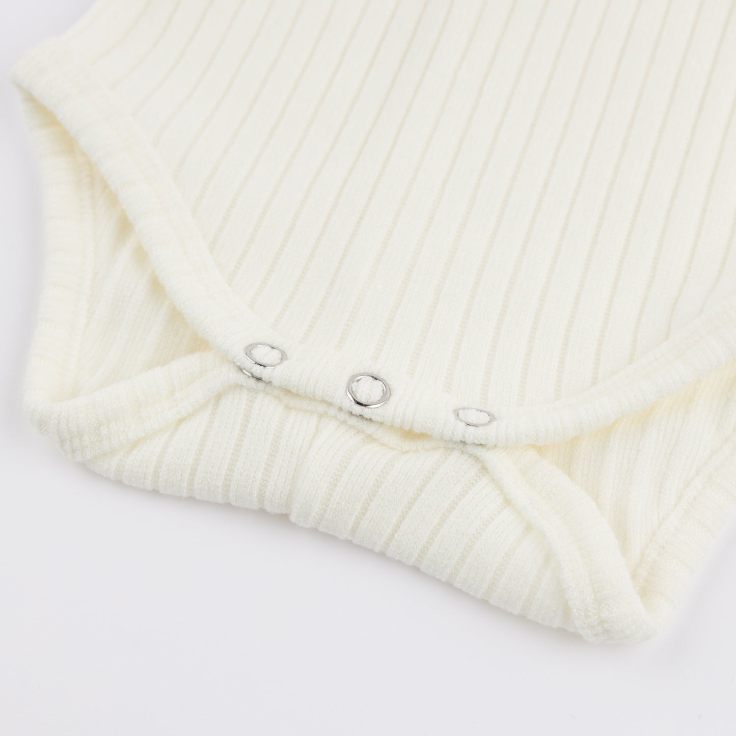 Wide Rib Fuzzy Sweater Knit Ruffle Neck Onesie