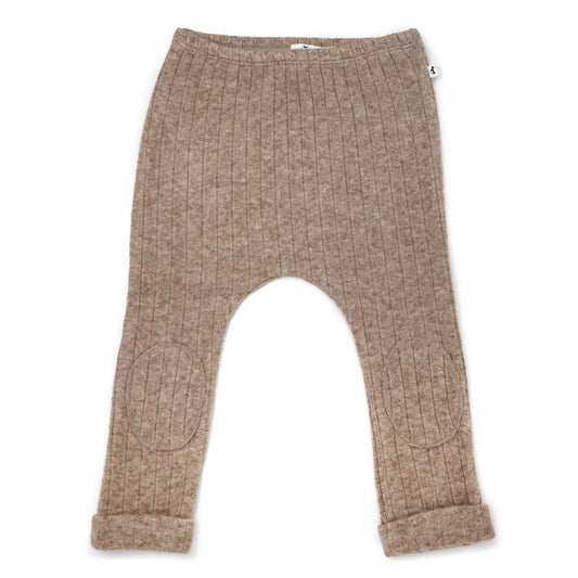 Wide Rib Sweater Knit Patch Pant