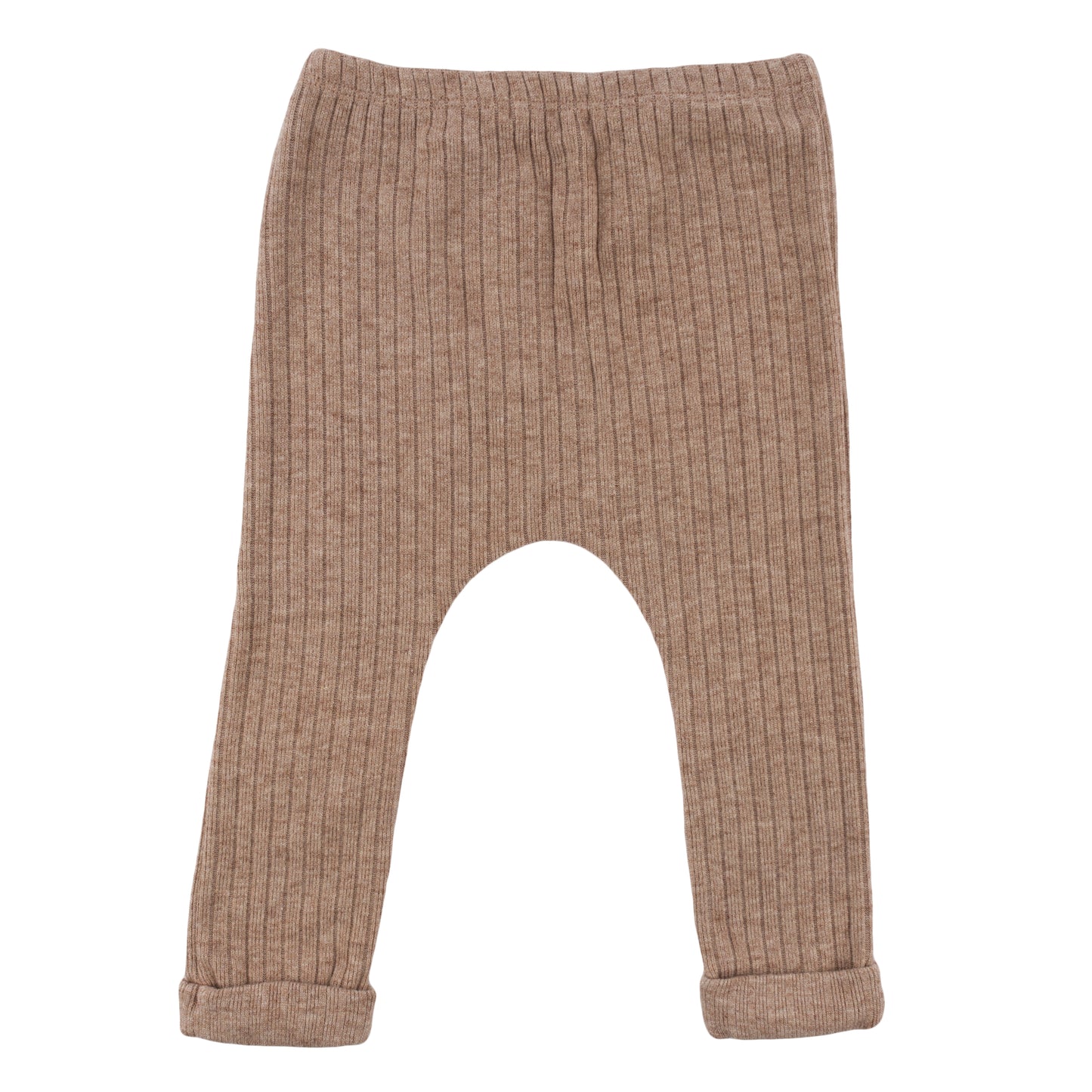 Wide Rib Fuzzy Sweater Knit Patch Pant