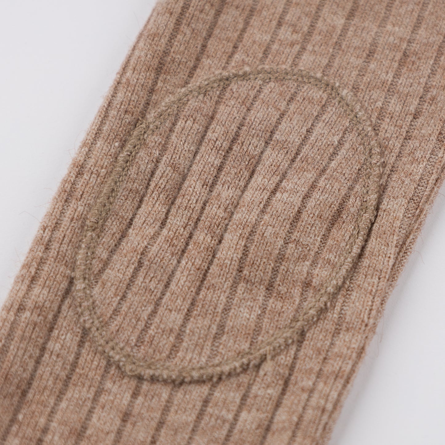 Wide Rib Fuzzy Sweater Knit Patch Pant