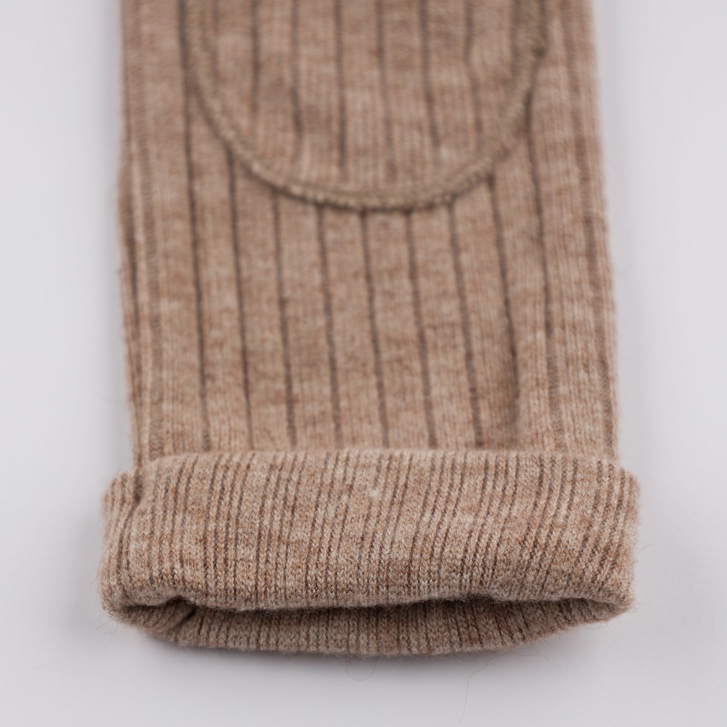 Wide Rib Fuzzy Sweater Knit Patch Pant