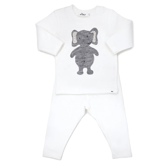 Rag Doll Elephant Grey L/S 2PC Set