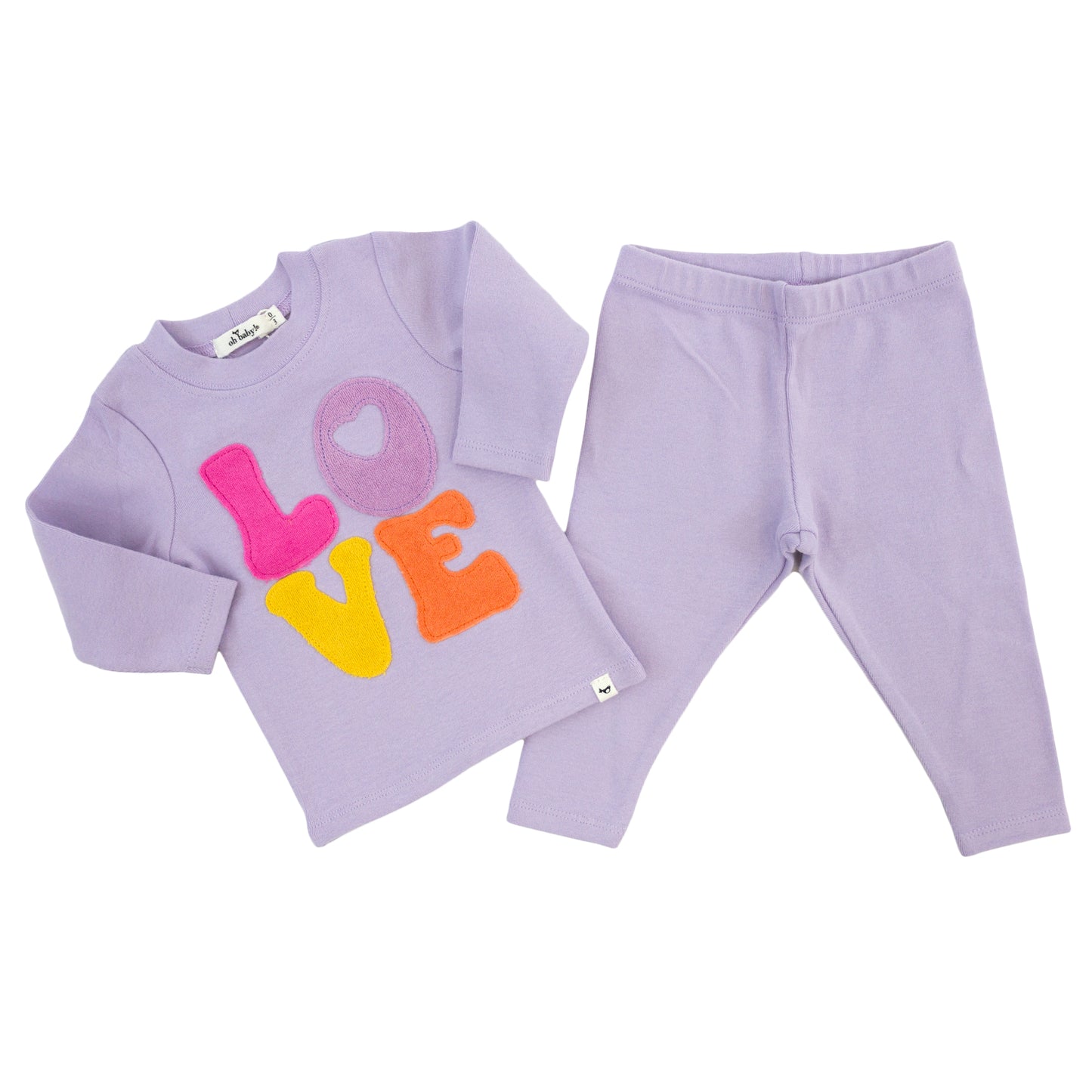 Cotton Candy LOVE Terry Applique 2pc Set