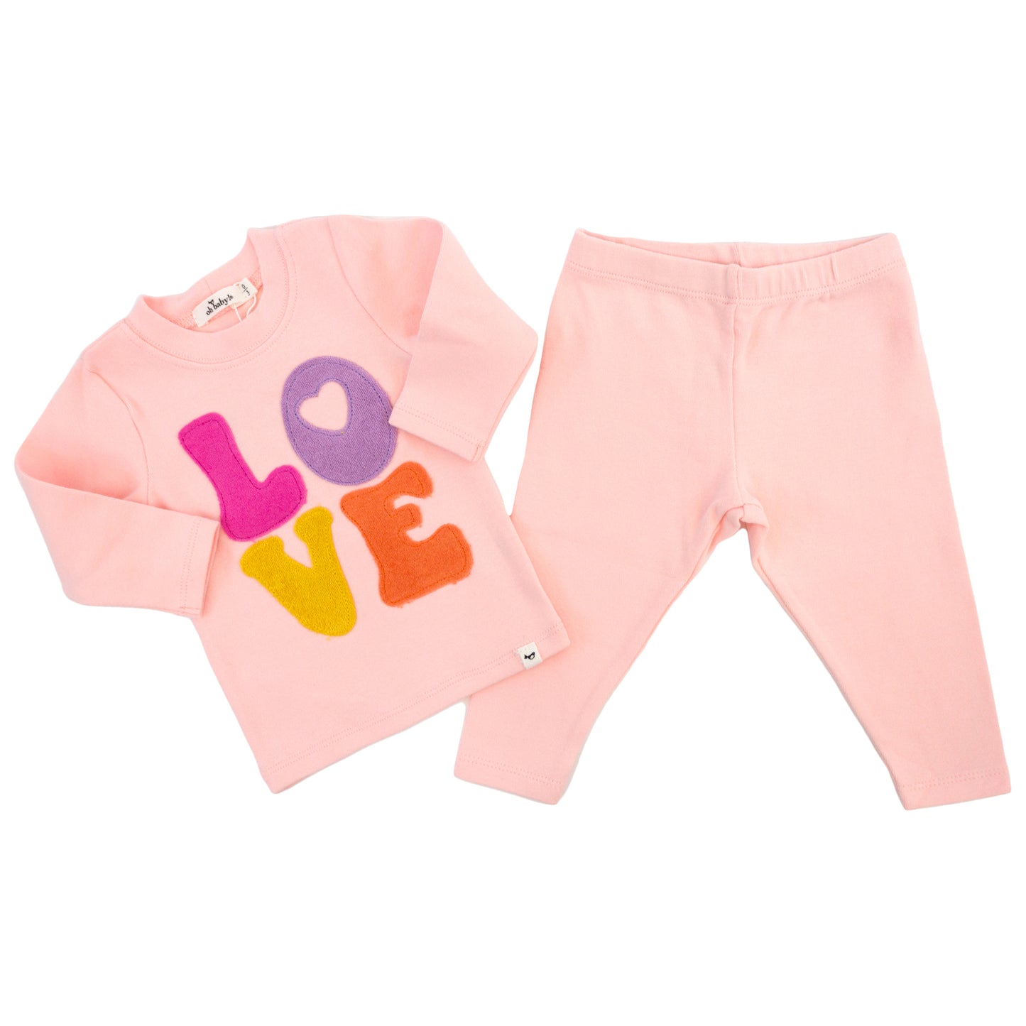 Cotton Candy LOVE Terry Applique 2pc Set