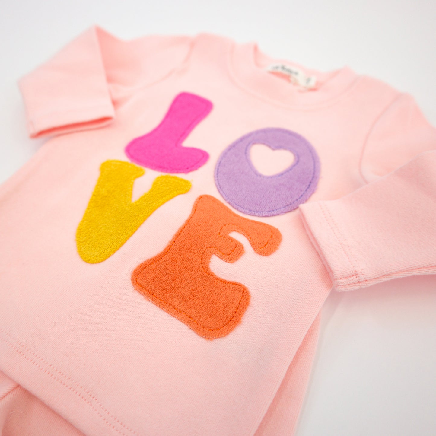 Cotton Candy LOVE Terry Applique 2pc Set