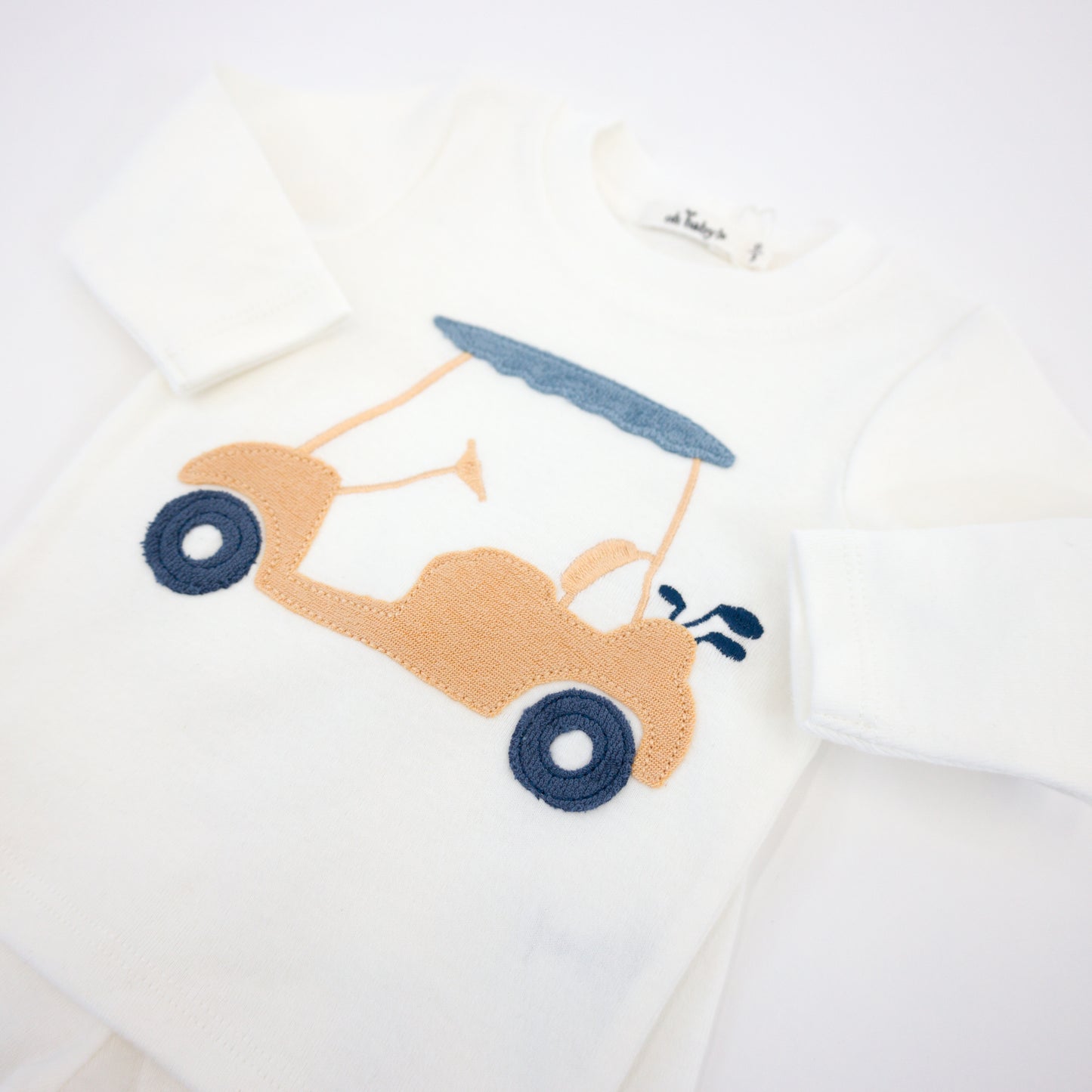 Golf Cart Denim Wheel Terry Applique 2pc Set