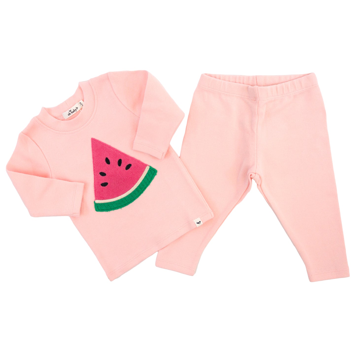 Watermelon Terry Applique 2pc Set