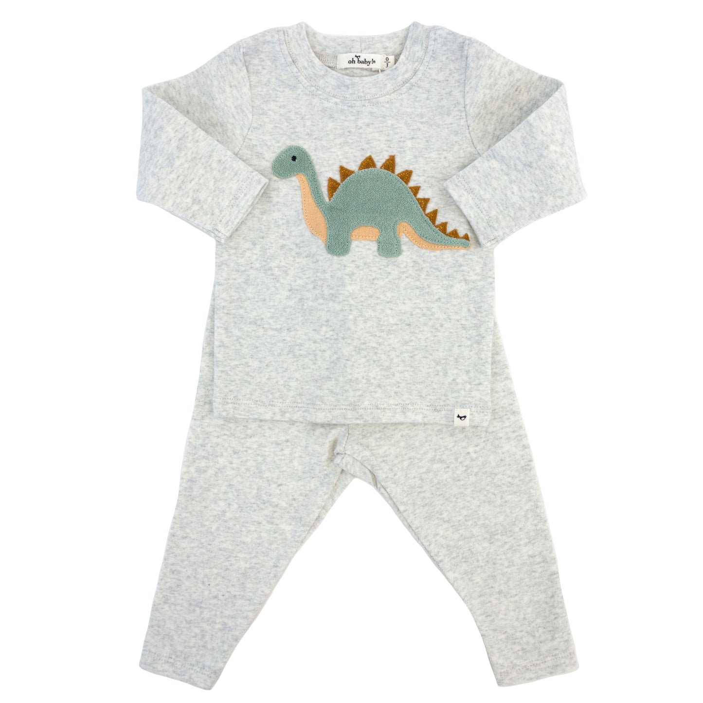 Dinosaur Terry Applique 2pc Set