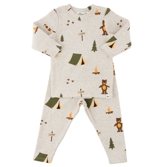 Camping Print L/S 2pc Set