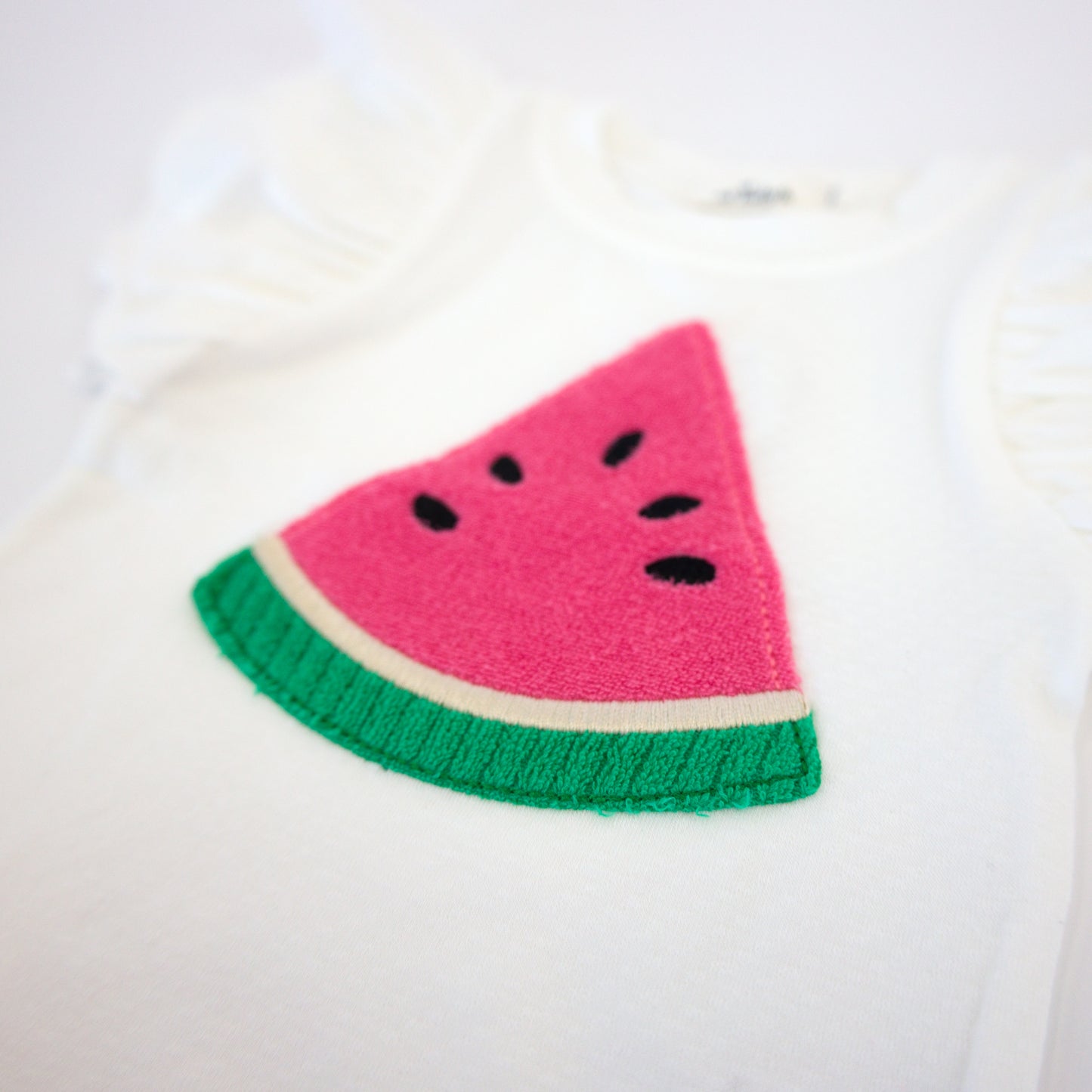 Watermelon Terry Appl BF SS Tee Tushie Set