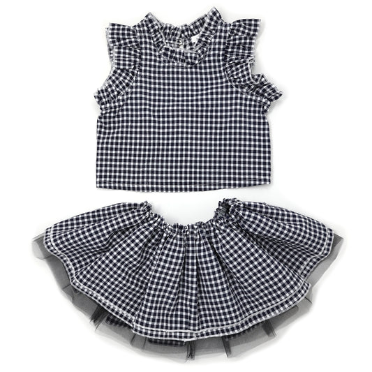 Gingham Lola Top and Tutu Skirt Set