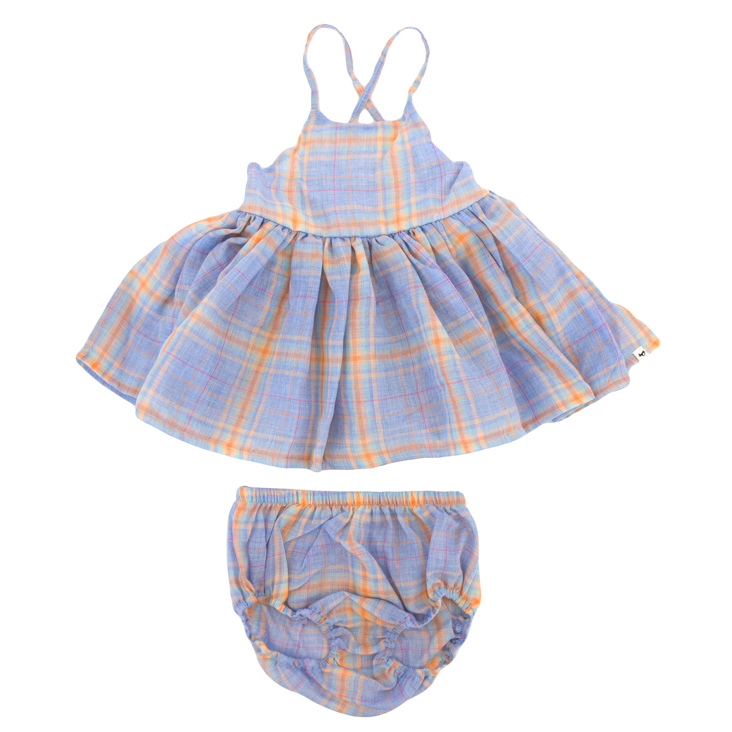 Mandras Plaid Party Dress (Panty to 2-3)