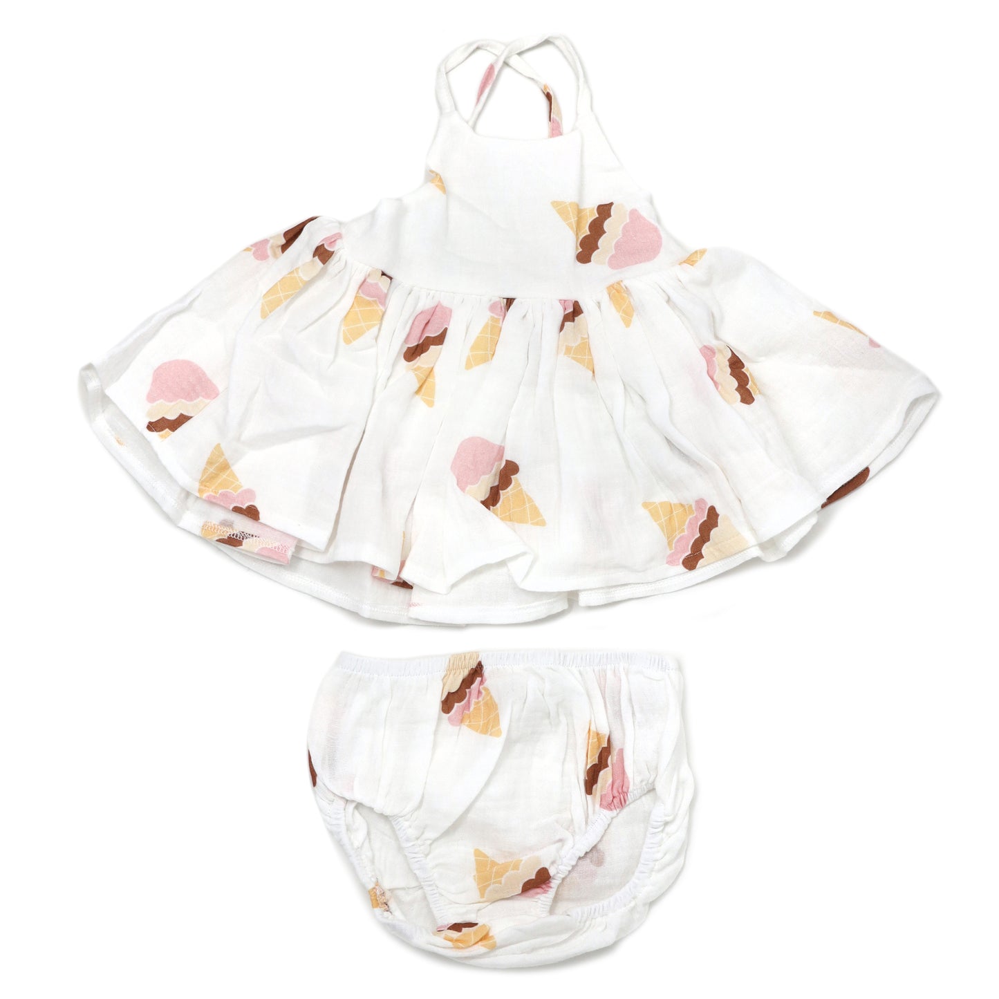 Ice Cream Cone Gauze Party Dress (Panty to 2-3)