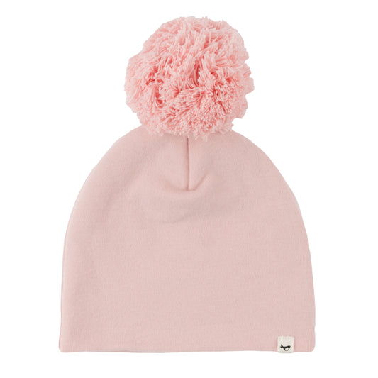 Dusty Pink Pom Hat