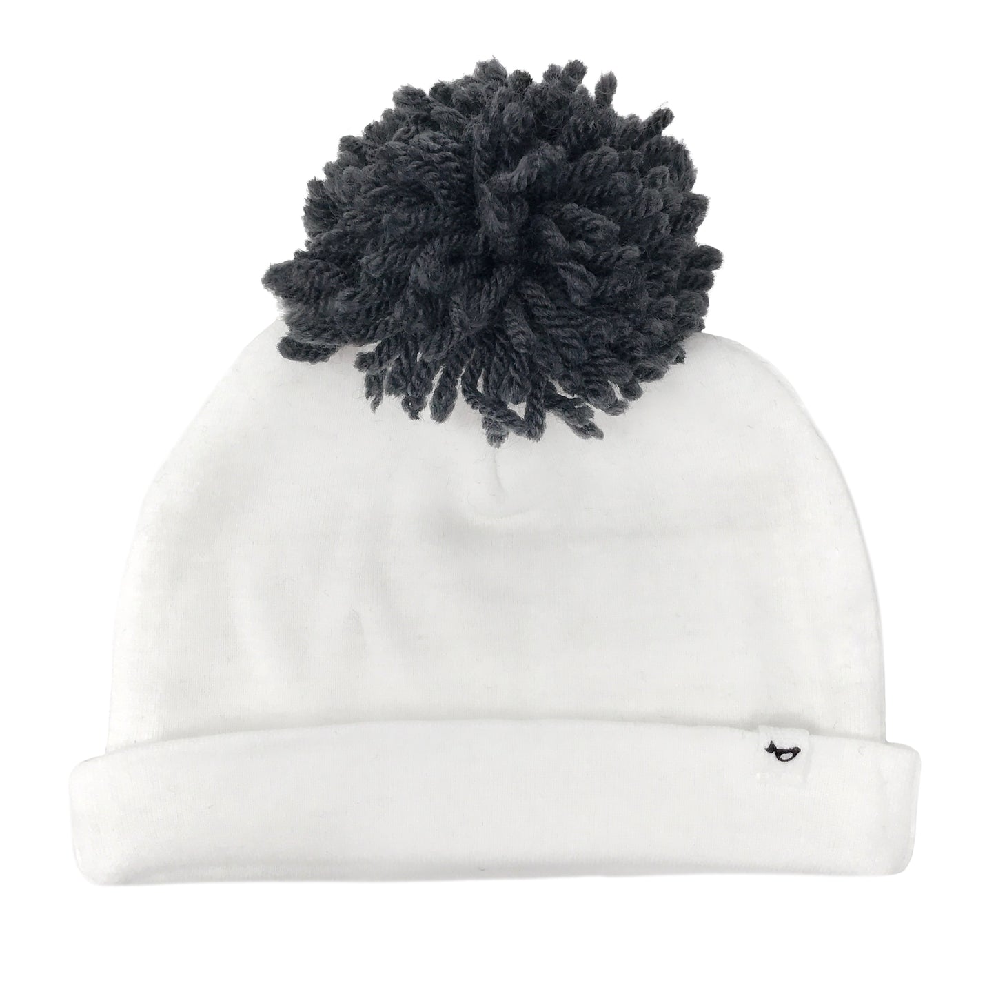 Pom Charcoal Yarn 2PC Hat
