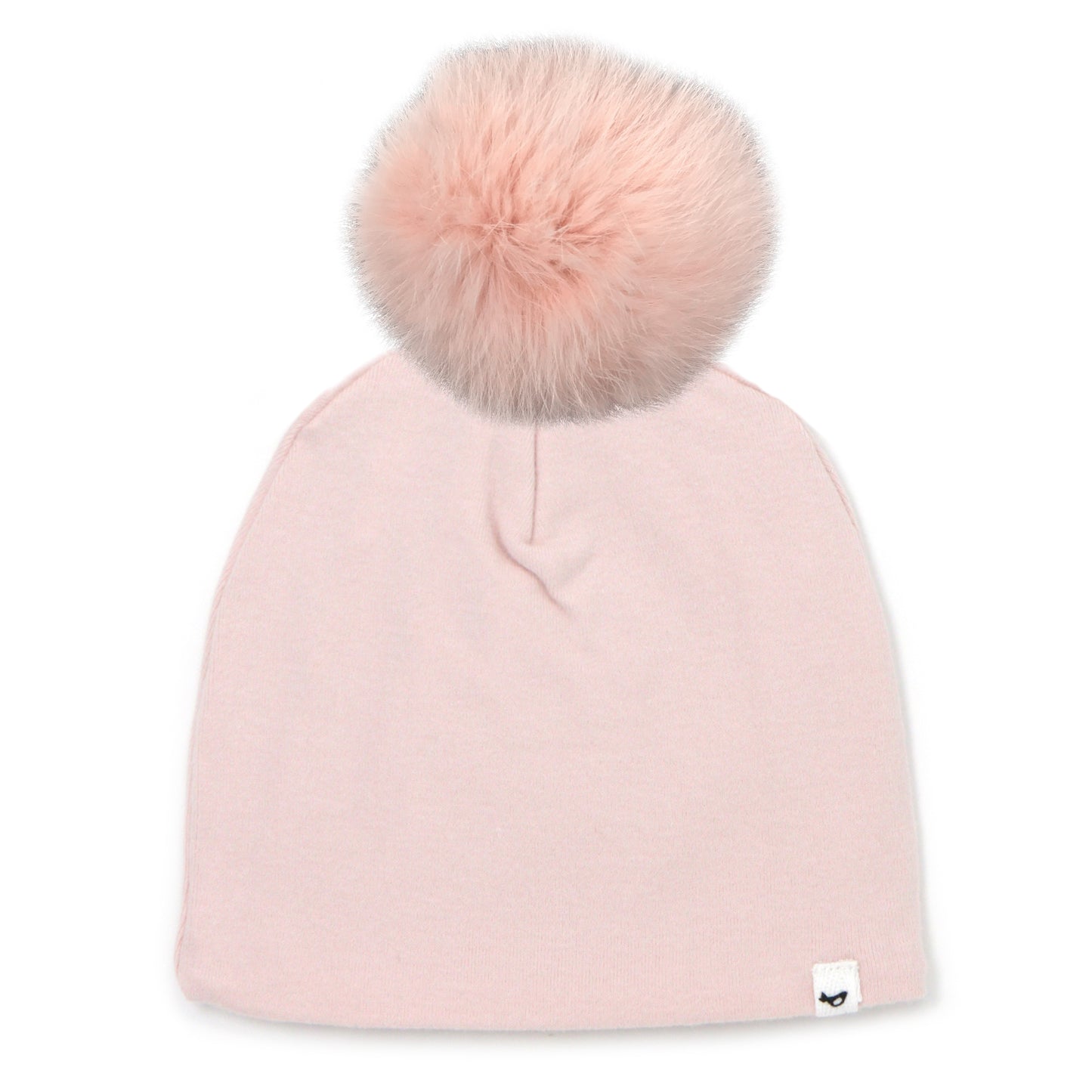 Pale Pink Fur Pom Hat