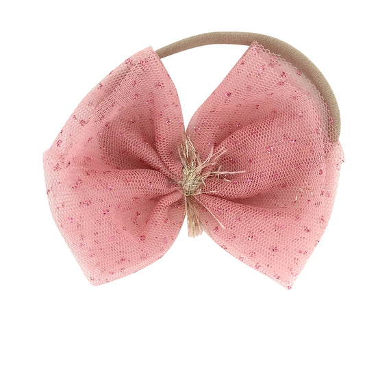 Blush/Blush Glinda Bow Nylon Headband