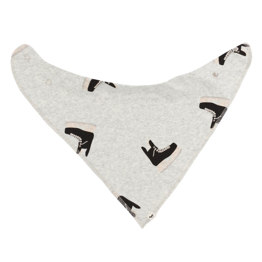 Hockey Skates Print Baby Rib Bandana Bib