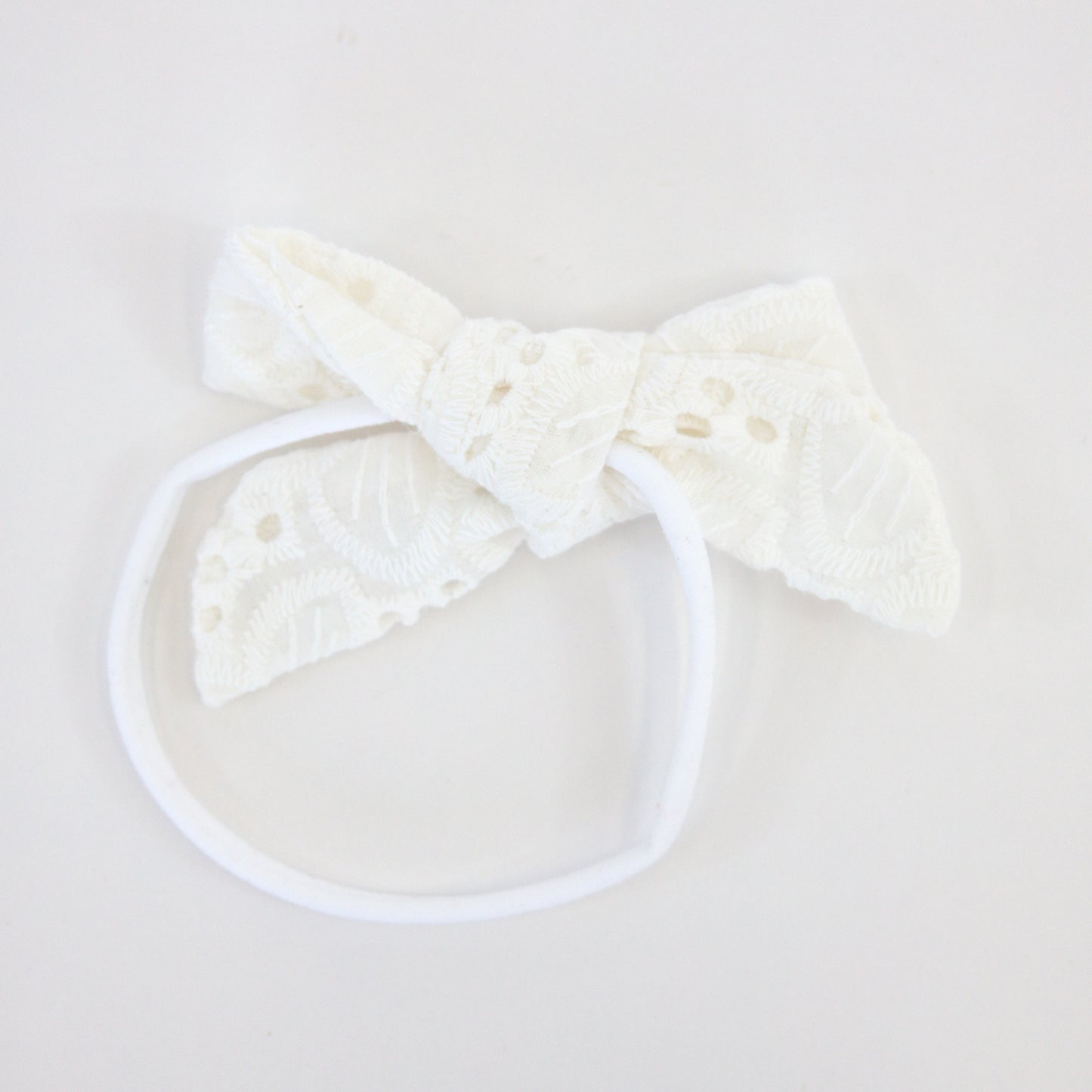 Eyelet Bow Nylon Headband