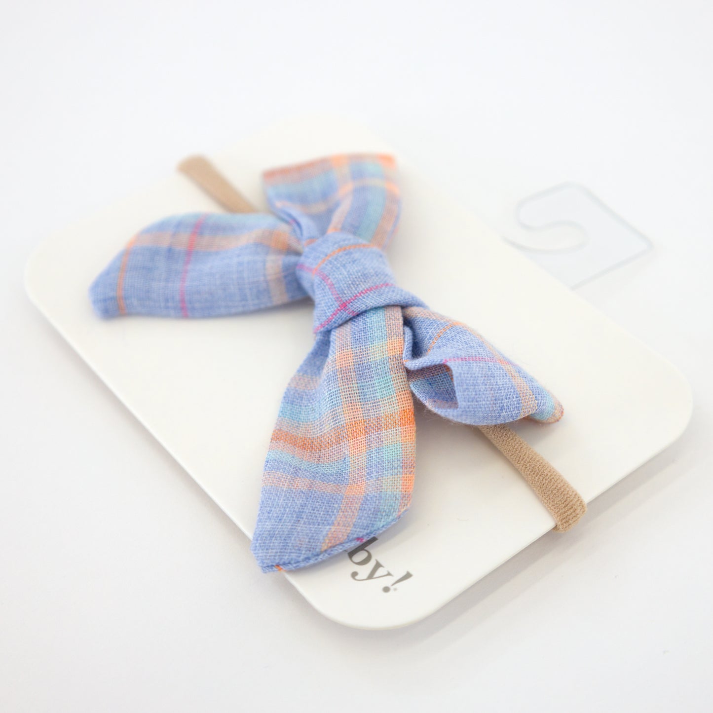 Mandras Plaid Bow Nylon Headband