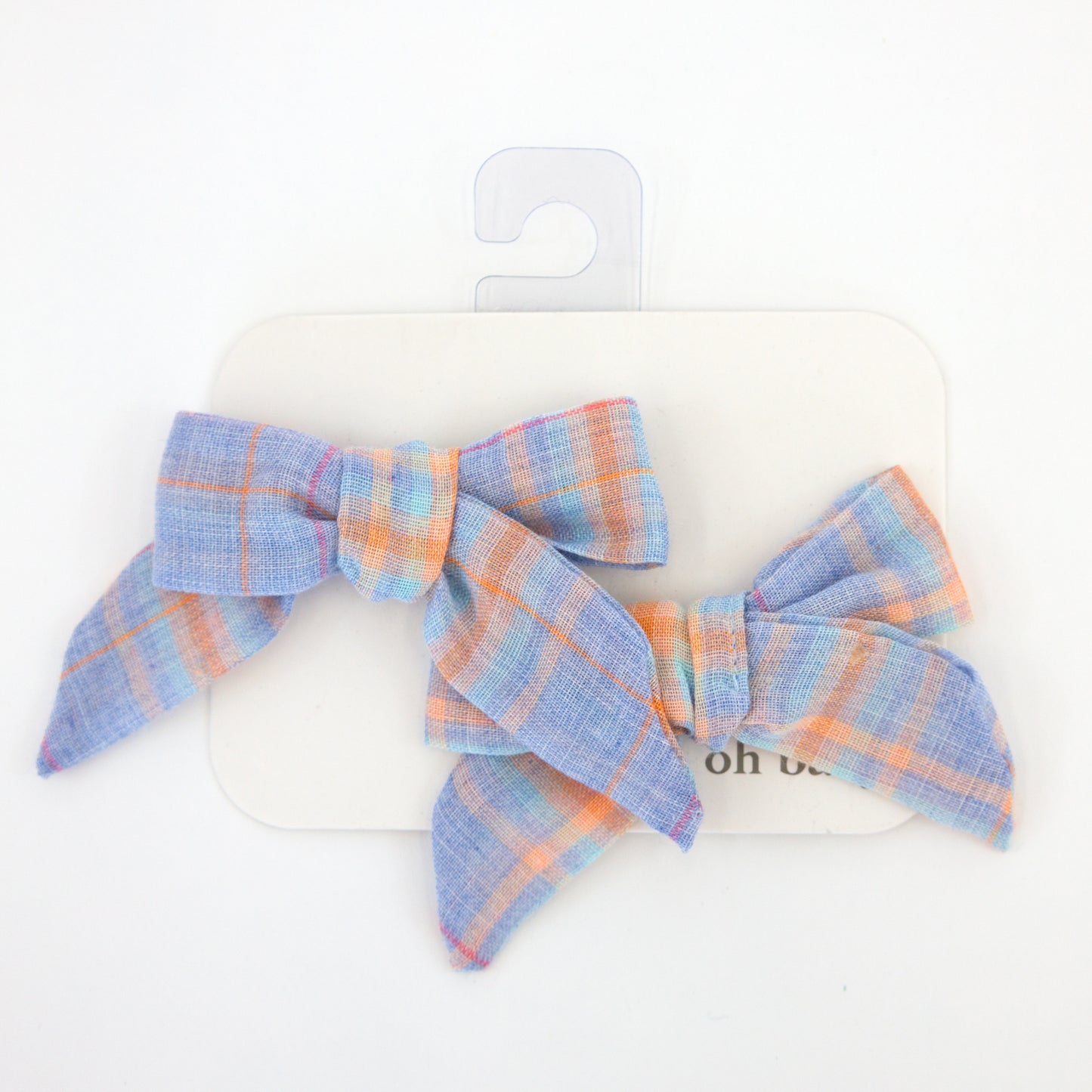 Mandras Plaid Bow Clips