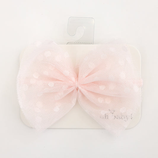 Dotted Mesh Bow on Nylon Headband