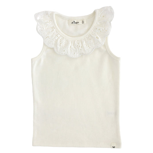 Eyelet Collar Baby Rib Tank