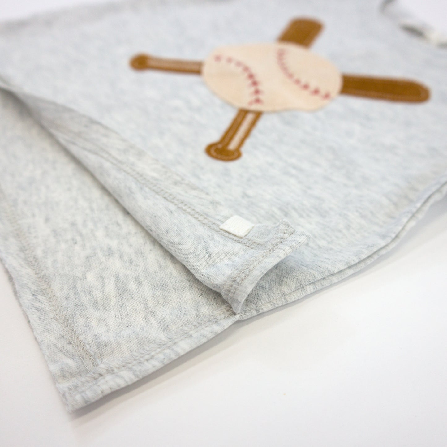 Vintage Baseball Terry Applique Raw Edge Tee