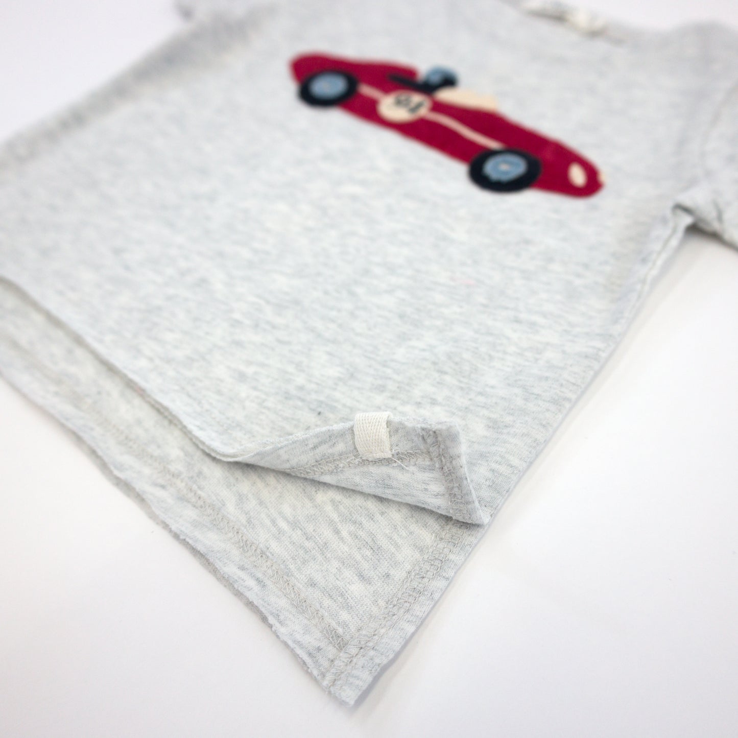 Racecar Terry Applique Raw Edge Tee