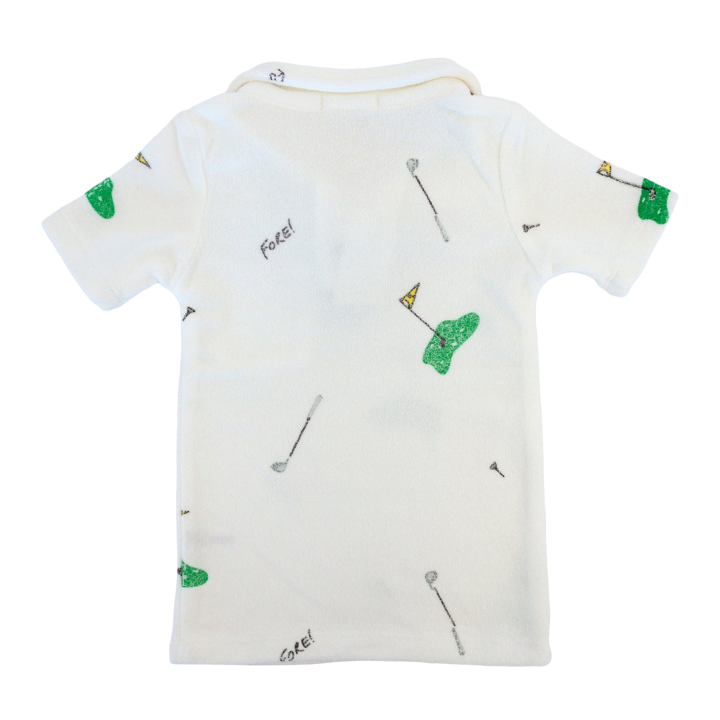 Golf Print Terry Polo Shirt