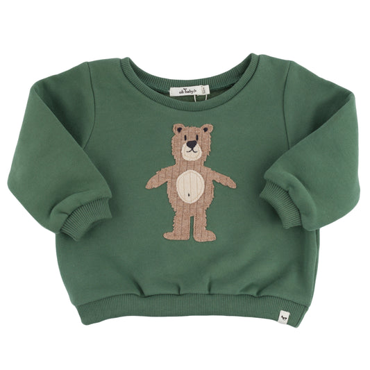 Shaggy Bear Applique Brooklyn Boxy