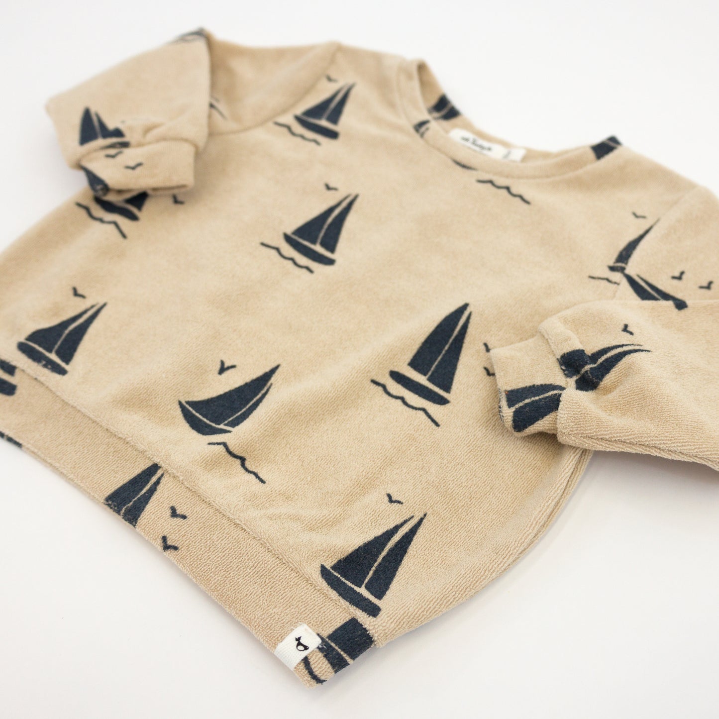 Denim Sailboats Print Brooklyn Terry Boxy