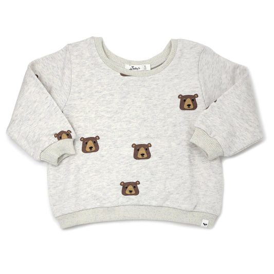Brown Bear Faces Print Brooklyn Boxy