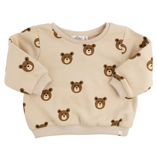 Teddy Bear Face Print Brooklyn Boxy