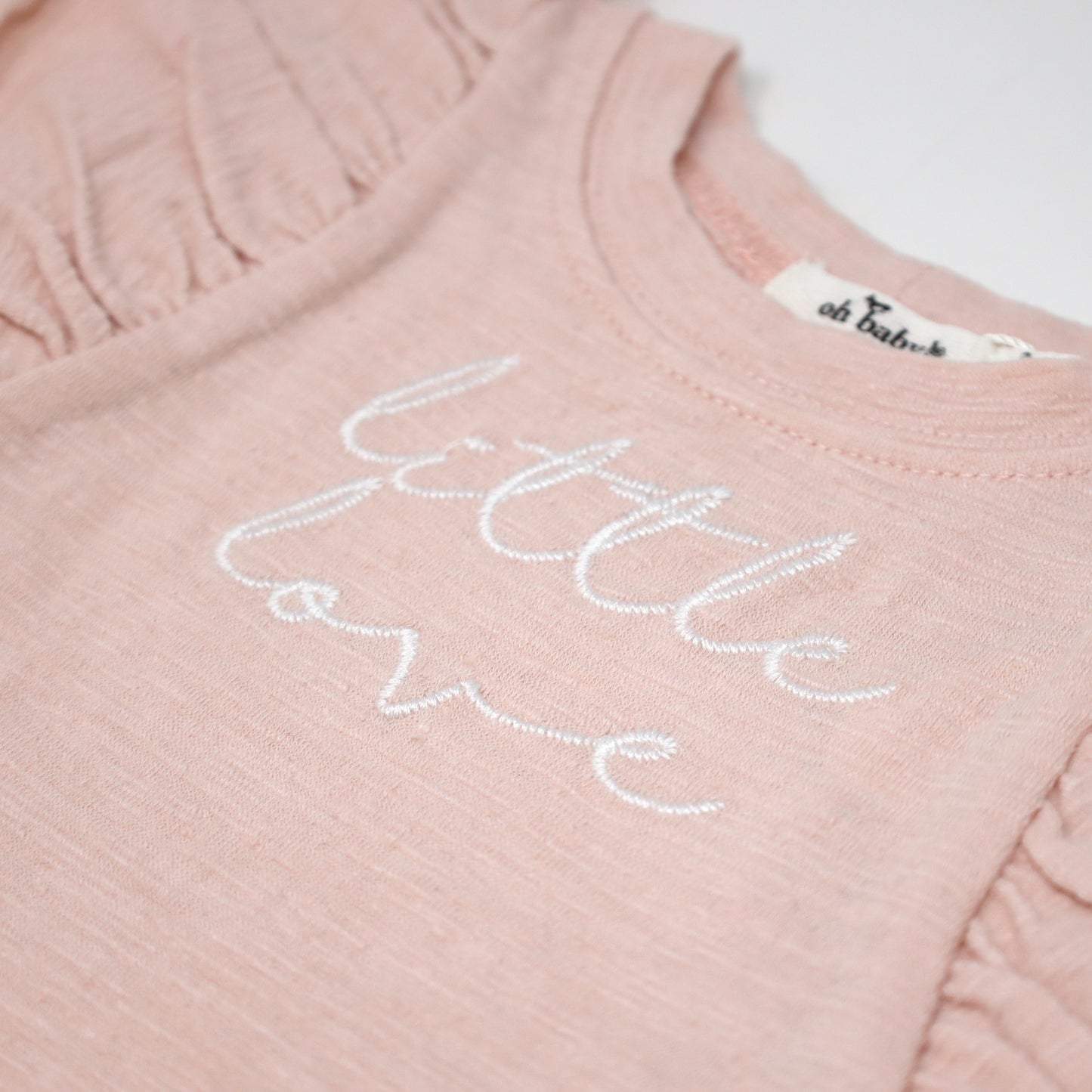 "little loves" Embroidery Bttrfly SS Slub Tee