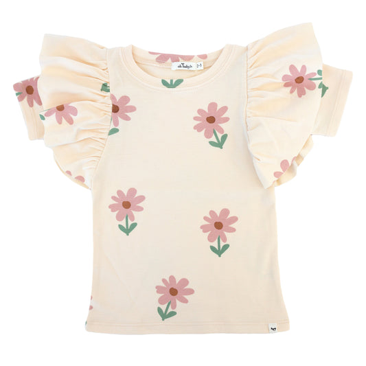 Picking Daisies Print Butterfly SS Tee