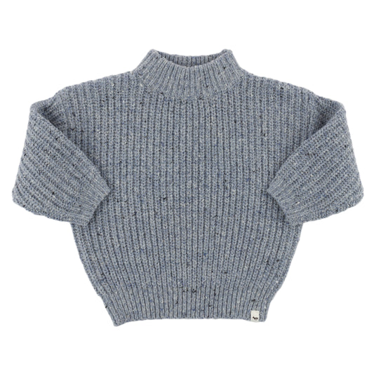 Speckle Knit Grandpa Knitted Pullover